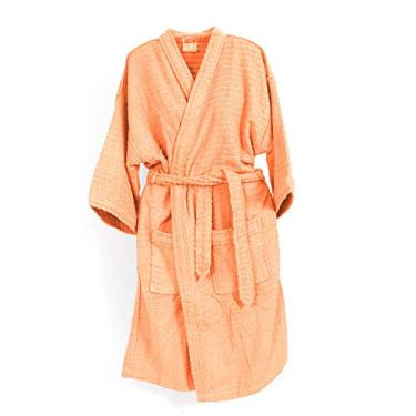 Imagem de ROUPÃO DE BANHO ATOALHADO ADULTO 100% ALGODÃO SALMON Tam. M