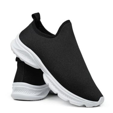 Imagem de Tênis Feminino Meia Sem Cadarço Calce Facil Caminhada Academia Confortavel Preto (Preto, BR, Adulto, Numérico, 39)