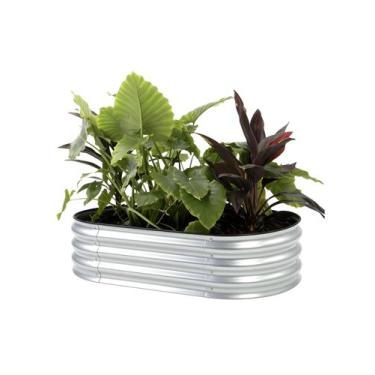 Imagem de Canteiro Metálico Elevado para Jardim Oval 120x60cm - Montar & Plantar