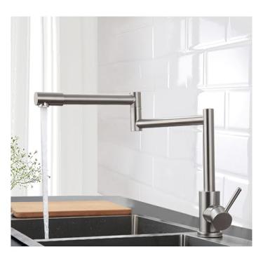 Imagem de Torneira Cozinha Monocomando Domma Articulável Dobrável Extensível Pia Cuba Bancada Aço Escovado