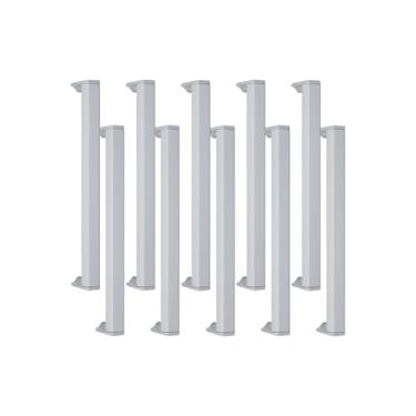 Imagem de Puxador De Gaveta Slim Armario Moveis Alumínio Round 160mm (5, Branco Fosco)