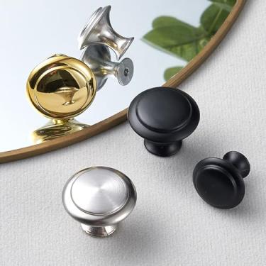 Imagem de Puxadores minimalistas em forma de cogumelo de furo único - puxadores redondos pequenos e grandes