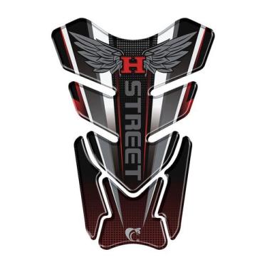 Imagem de Adesivo Resinado Protetor De Tanque Moto qualquer moto Honda Vermelho 