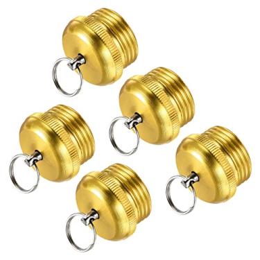 Imagem de Copo de extremidade de vara de pesca de 15,5 mm de diâmetro, 5 peças de protetor banhado a cobre para reparo de construção de varas