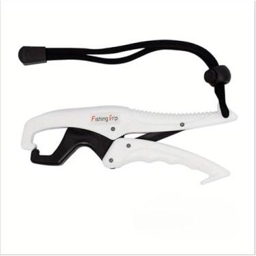 Imagem de Suporte de lábio de peixe de plástico ABS de 25 cm, pegador de lábio flutuante, controlador, equipamento de pesca, suporte antiderrapante de plástico (branco)