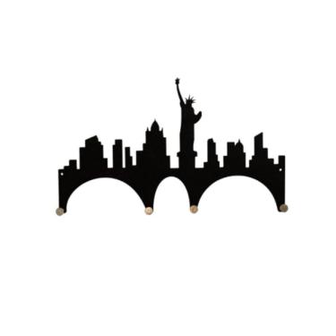 Imagem de Porta Chaves Mdf Ny 4 Suportes