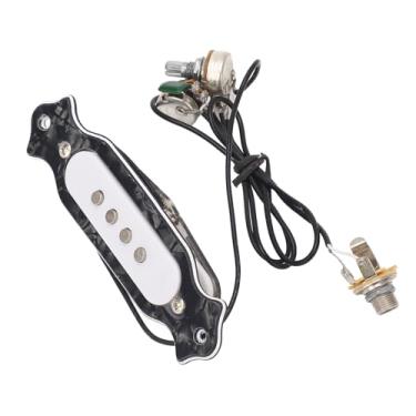 Imagem de RiToEasysports Captador de Guitarra Acústica Sem Fio Bobina de Cobre Tamanho Compacto Substituição de 4 Cordas para Performance e Gravação Caixa de Som ABS 1 X Captador para Guitarristas (GMB333 Cor
