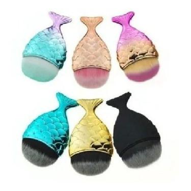 Imagem de Pincéis Maquiagem Pincel Sereia Peixe Contorno Oferta!!