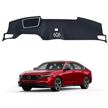 Imagem de Capa de painel compatível com Honda Accord 2023-2025 2026 Capa de painel antiderrapante tapete protetor solar, sem acessórios HUD, ajuste personalizado para Accord