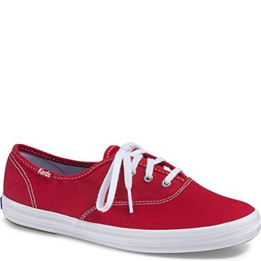 Imagem de Keds Tênis feminino Champion Seasonal Solids, Vermelho e branco., 5.5 X-Narrow
