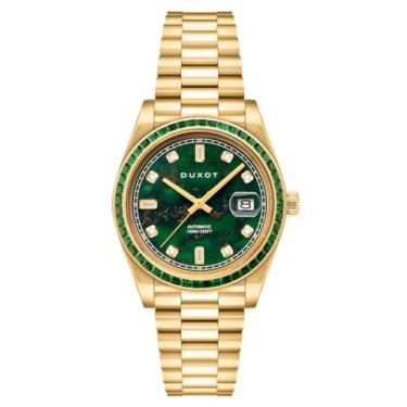Imagem de DUXOT Relógio masculino Serenata automático edição limitada de 40 mm com pulseira de aço inoxidável sólido DX-2058, Crisoprase