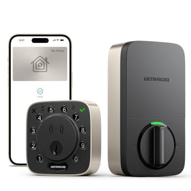 Imagem de ULTRALOQ Fechadura inteligente WiFi NFC, fechadura de entrada sem chave com toque para iPhone/Android, controle remoto de aplicativo, teclado, funciona com Apple Home, Siri, Alexa, certificação BHMA