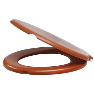 Imagem de Assento Sanitário Roma Confortável Oval Tampa de Privada de Vaso Universal Todas As Marcas(Caramelo)
