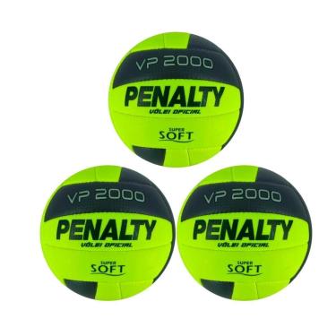 Imagem de Bola Vôlei Penalty Vp 2000 X Costurada Á Mão Kit Com 3 Unidades-Masculino