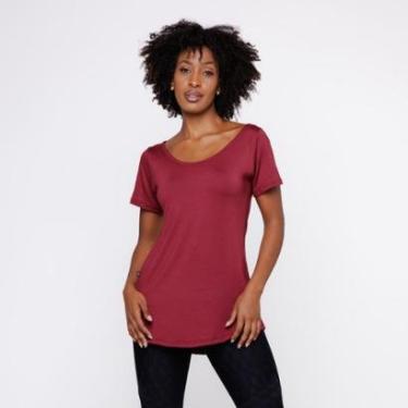 Imagem de Blusa Feminina Manga Curta Gola Redonda Comprida Tapa Bumbum-Feminino