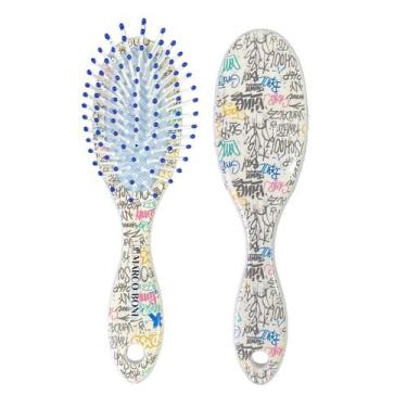 Imagem de Escova De Cabelo Teen Oval Estampada Monster Marco Boni, Azul