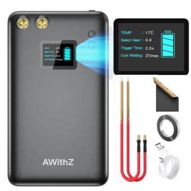 Imagem de Soldador a ponto de bateria com LCD de 1,5" ajustável de 1000mAh - AWi