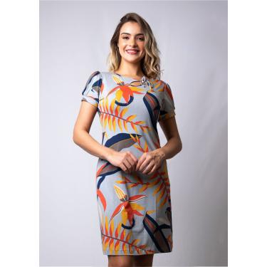 Imagem de Vestido Pau a Pique Estampado Azul