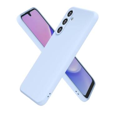 Imagem de oakxco Capa de silicone para Samsung Galaxy A15 5G, ultrafina e fina para mulheres e meninas, cor lisa lisa minimalista estética fofa design feminino, gel de borracha macia TPU com capa para câmera