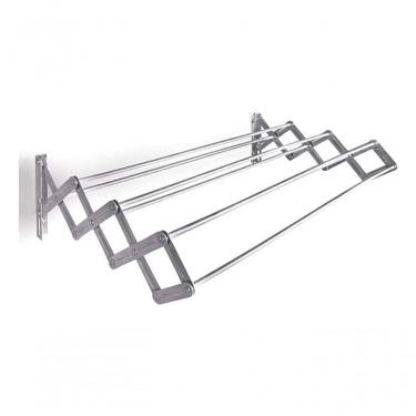 Imagem de Varal Sanfonado De Parede Retrátil 120 Cm Em Alumínio Mor