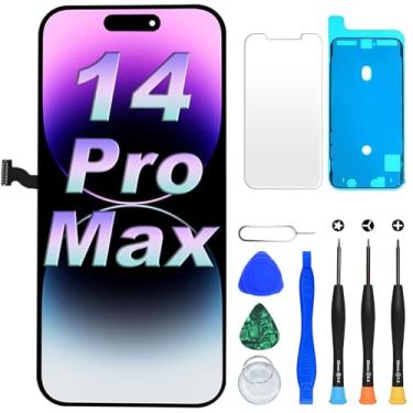 Imagem de DIGI4U Substituição de tela LCD para iPhone 14 Pro Max, tela de 6,7 polegadas [Toque 3D] [pequeno notch] Tela para iPhone 14 Pro Max Display Digitalizador, com ferramentas de reparo para iPhone 14 Pro