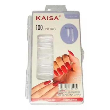 Imagem de Unha postiça realista bailarina transparente 100un kaisa