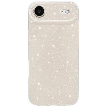 Imagem de Hython Capa para iPhone Air, capa de telefone com glitter, fofa, brilhante, brilhante, brilhante, brilhante, 16,5 cm, capa protetora de borracha à prova de choque de TPU (poliuretano termoplástico