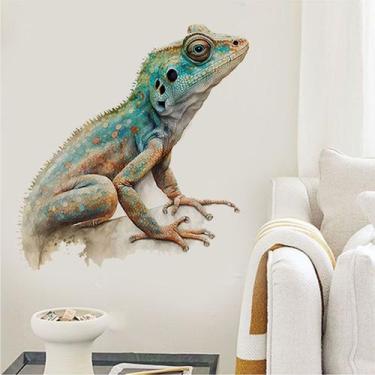 Imagem de Adesivos de parede 3D Lizard Realistic Realistic Reptile PVC 20x85cm -
