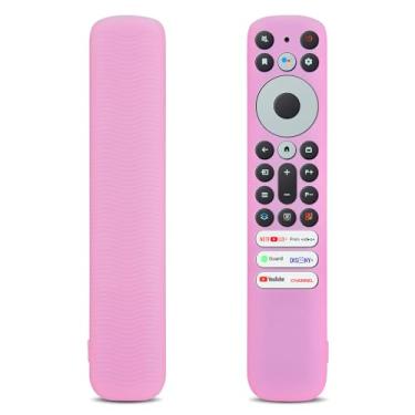 Imagem de MOVHEIYL RC923 Capa para controle remoto TCL RC902V RC902V FMR1 / RC813 FMB1 / RC923 (2023) TCL Q6 Q7 QM8 S4 S3 Series Google TV Remote lavável antiperda capa de silicone - brilha no escuro (rosa)