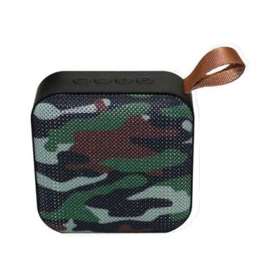 Imagem de Mini Caixa de Som Portátil AL 1115 - Caixa Som Bluetooth com Rádio FM, Bateria 300mAh e Alça(Camuflado)