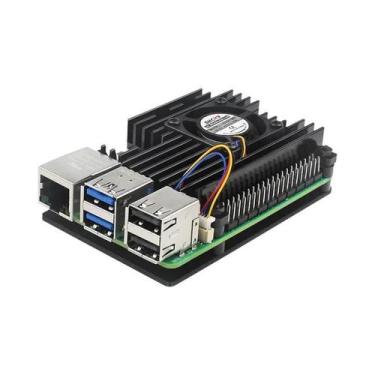 Imagem de Gabinete De Alumínio Para Raspberry Pi 5 Com Ventoinha PWM E Dissipado