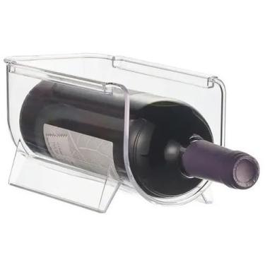 Imagem de Suporte Organizador De Garrafas Empilhável Vinho Geladeira