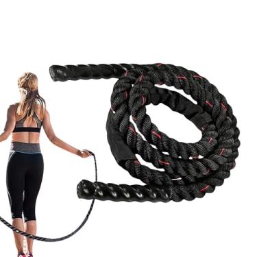 Imagem de Corda de pular para treino ponderada – Equipamento de equipamento de aderência confortável | Cordas de batalha pesadas para exercícios, academia, ambientes internos e externos, fitness