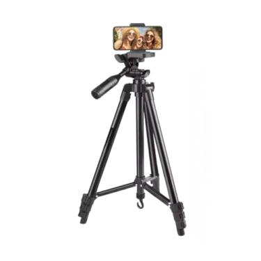 Imagem de Tripé Profissional Para Câmera E Celular + Bolsa + Controle e Tripé Para Celular(Tripé B-MAX 130cm Preto)