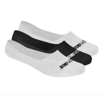 Imagem de Meia casual sapatilha em algodão Kit 3 com pares - Actvitta, Branco, P