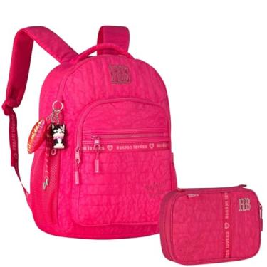 Imagem de Kit Escolar Mochila E Estojo Box Rebecca Bonbon Sweet Dreams Rosa