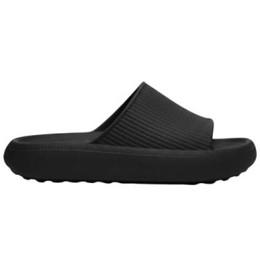 Imagem de Chinelo Slide Nuvem Feminino Conforto Leve e Macio Antiderrapante 911-GG (Preto, 39-40)