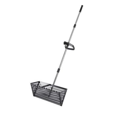 Imagem de Fxzqgnh Ancinho para Areia, Cesto Largo, Peneira, Multifuncional, Pá Grande para Gatos, Pá para Animais de Estimação, Ancinho para Remover Fezes de Cachorro, Preto