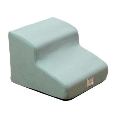 Imagem de Fxzqgnh Escada Portátil de 2 Degraus para Cães, Antiderrapante, Removível E Lavável, Ideal para Cães Idosos, Rampa para Cama Elevada E para Uso No Carro, Azul