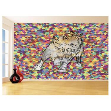 Imagem de Papel De Parede 3D Animais Pop Art Touro Bull 3,5M Pxa154 - Você Decor