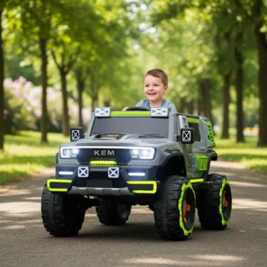 Imagem de Quadriciclo Elétrico Infantil Frente e Ré Kem 12v 4 Motores Carrinho M