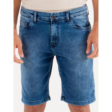 Imagem de Bermuda King & Joe Jeans Masculina Slim Blue Black Azul Médio-Masculino