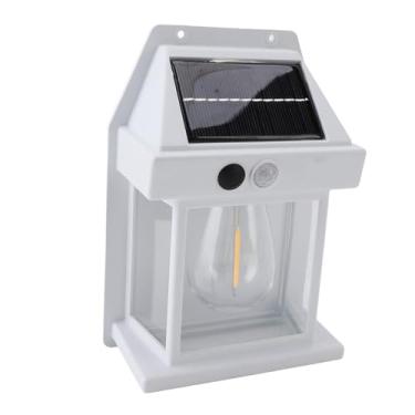 Imagem de Ymiko Luz de Parede Com Sensor de Movimento Movido a Energia Solar, Lanterna Externa à Prova d'água Com 3 Configurações de Brilho, Iluminação de Varanda Resistente às Intempéries Sem Fio para (#12)