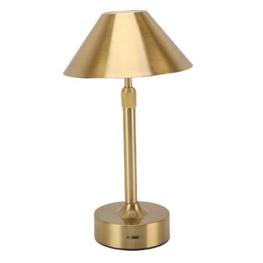 Imagem de Hztyyier Candeeiro de Mesa Regulável Sem Fio Com Poste Telescópico para Uso Interno e Externo Lâmpada de Ferro Recarregável Alimentada por Bateria para Decoração de Casa