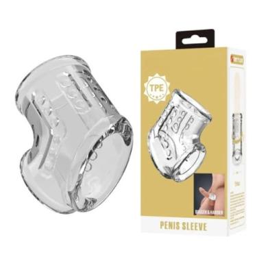 Imagem de Meia Capa Peniana 7,2 X 4,7 Com Anel Para Escroto Saliências Ponto G CA094