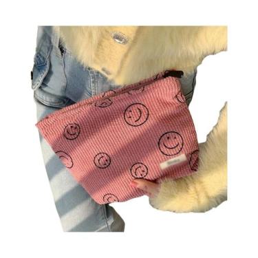 Imagem de Bolsa De Maquiagem Grande Com Estampa Xadrez Para Viagem, Armazenament