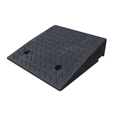 Imagem de MOMOBC Rampas de calçada, rampas de limite, degrau portátil de borracha 50 * 33 cm Estrutura de estabilização da grade inferior da garagem, adequada para carros, bicicletas, calçadas, motocicletas