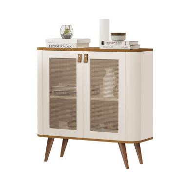 Imagem de Buffet Aparador Jb Jutai New Luxo Off White Com Nature - Moveis Jb