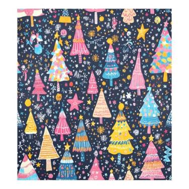 Imagem de STAYTOP Capa magnética para máquina de lavar louça, árvore de Natal e estrelas, 58 x 66 cm, capa decorativa para geladeira para porta da frente, adesivo magnético para máquina de lavar, painel de