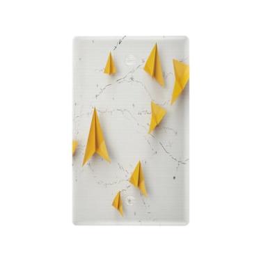 Imagem de Wassud Placa de cobertura de interruptor de luz, capas de tomadas duplas, placa de parede, tomadas elétricas decorativas, aviões amarelos, decoração de sala de estar